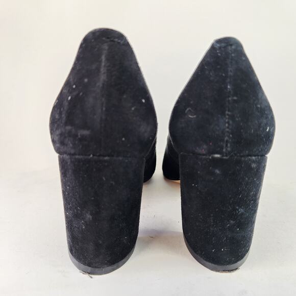Marc Fisher Caitlin Point Toe Black Heels Size 6.5M Black Suede Pumps - Picture 6 of 8